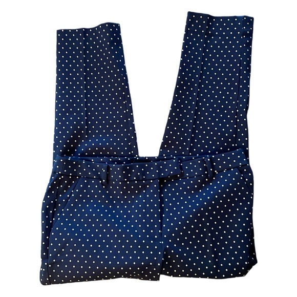 Talbots Stretch Navy Blue & White Pants Size 12P - Picture 3 of 7